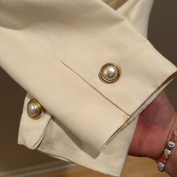 Vintage Albert Nipon Cream Jacket 6 - Picture 4 of 8